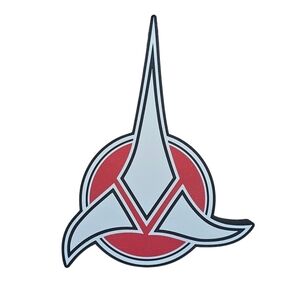 Red and White Emblem Sticker